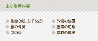 主な治療内容